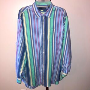 Greg Norman | Men’s Multi-Color Striped Long Sleeve Shirt - Size  XLARGE